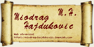 Miodrag Hajduković vizit kartica